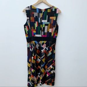 Paule Ka Abstract Geometric Print Dress